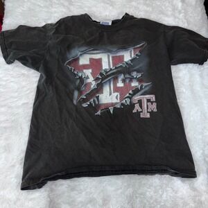 Vintage Texas A&M Aggies T Shirt Youth Size‎ 14/16 Red Faded USA College